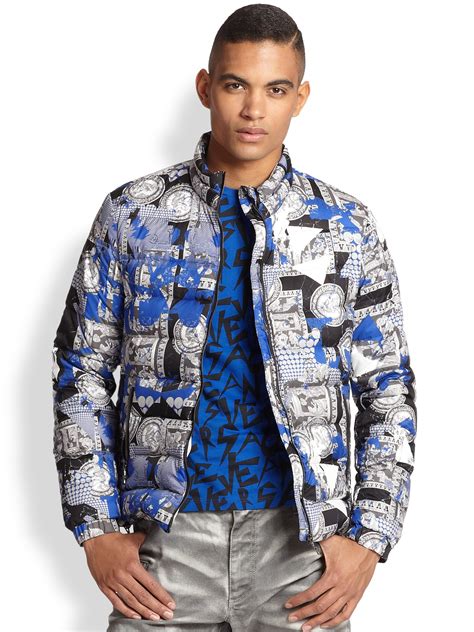 versace quilted jacket|versace denim jacket.